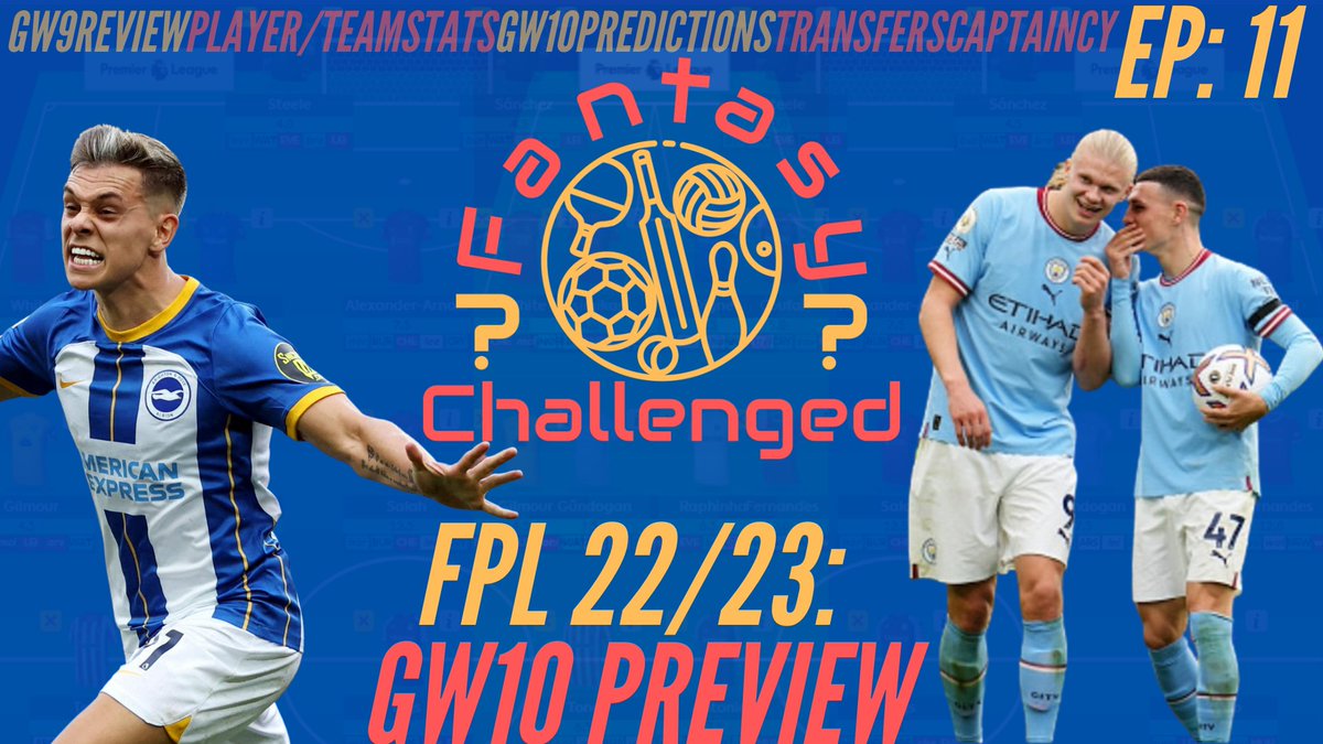 FanChallenged's tweet photo. #GW10 Preview podcast/stream now available! 😊

👀GW9 Review
📈📊Team/Player Stats
📝GW10 Predictions
🔃 Transfers &amp; 👑Captaincy

Give us a listen/ watch😃

#FPLCommunity #FPL #FantasyFootball #FPLZA  #FPLMzansi #FPLSA #fantasypremierleague #FantasyFootball 

Links👇 https://t.co/73tlwyZ4MR