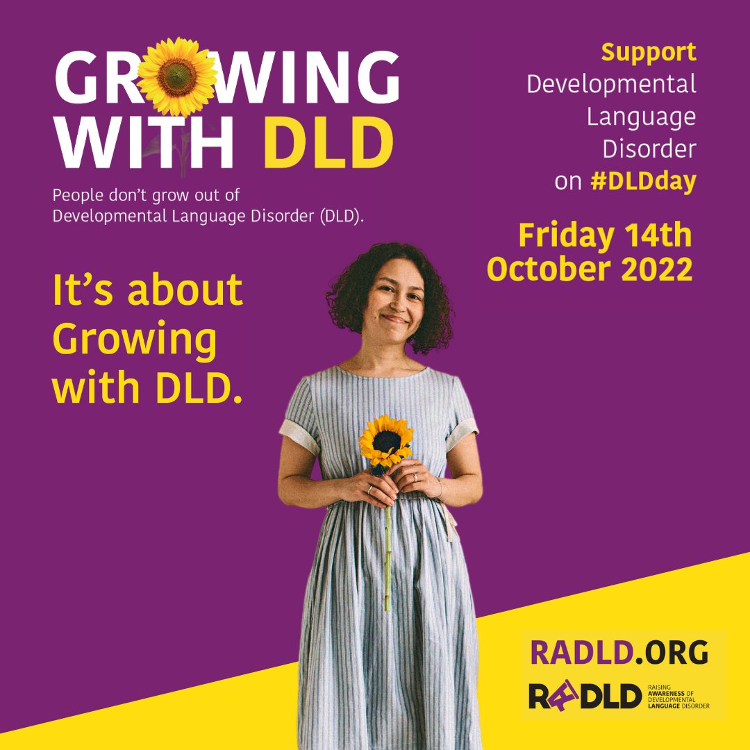 WMISLT2's tweet photo. Developmental Language Disorder is a hidden but common disability that affects 1 in 14 people causing difficulties understanding and using language for no known reason.Β The 2022 #DLDday theme is #GrowingwithDLD, highlighting that DLD is a lifelong. π»π
@NAPLIC @RADLDcam #SLCN https://t.co/YJWSyA9YyL