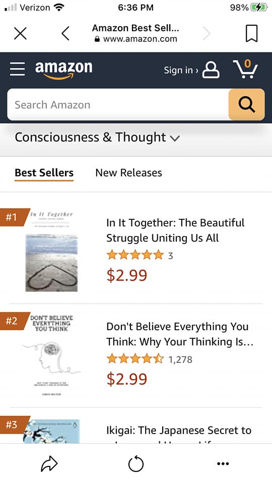 Daily_Scanner's tweet photo. New move on Amazon’s philosophy section. No.1 “In It Together The Beautiful Struggle Uniting Us All”. Read more https://t.co/gYWZpNVmll
#AmazonBestSellerList #AmazonBestBooks #TopBooksAmazon https://t.co/BZKplOrkyE