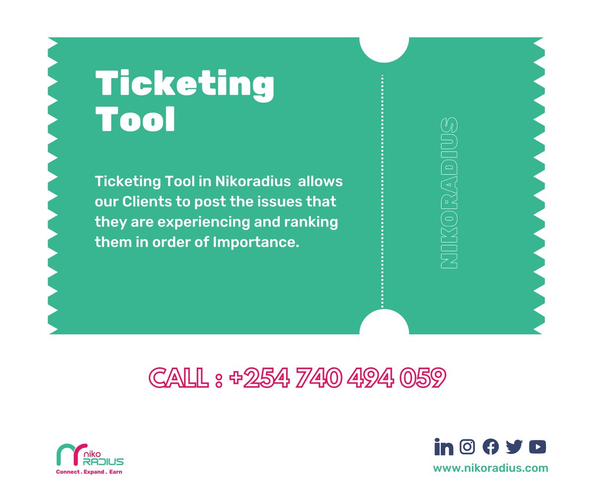 As we continue to celebrate #CustomerServiceWeek, we showcase the Ticketing tool feature that allows our clients to record and track of the problems they receive from their customers. 
We care for you.
#Nikoradius
#customerexperience 
#CustomerService 
#CustomerServiceWeek