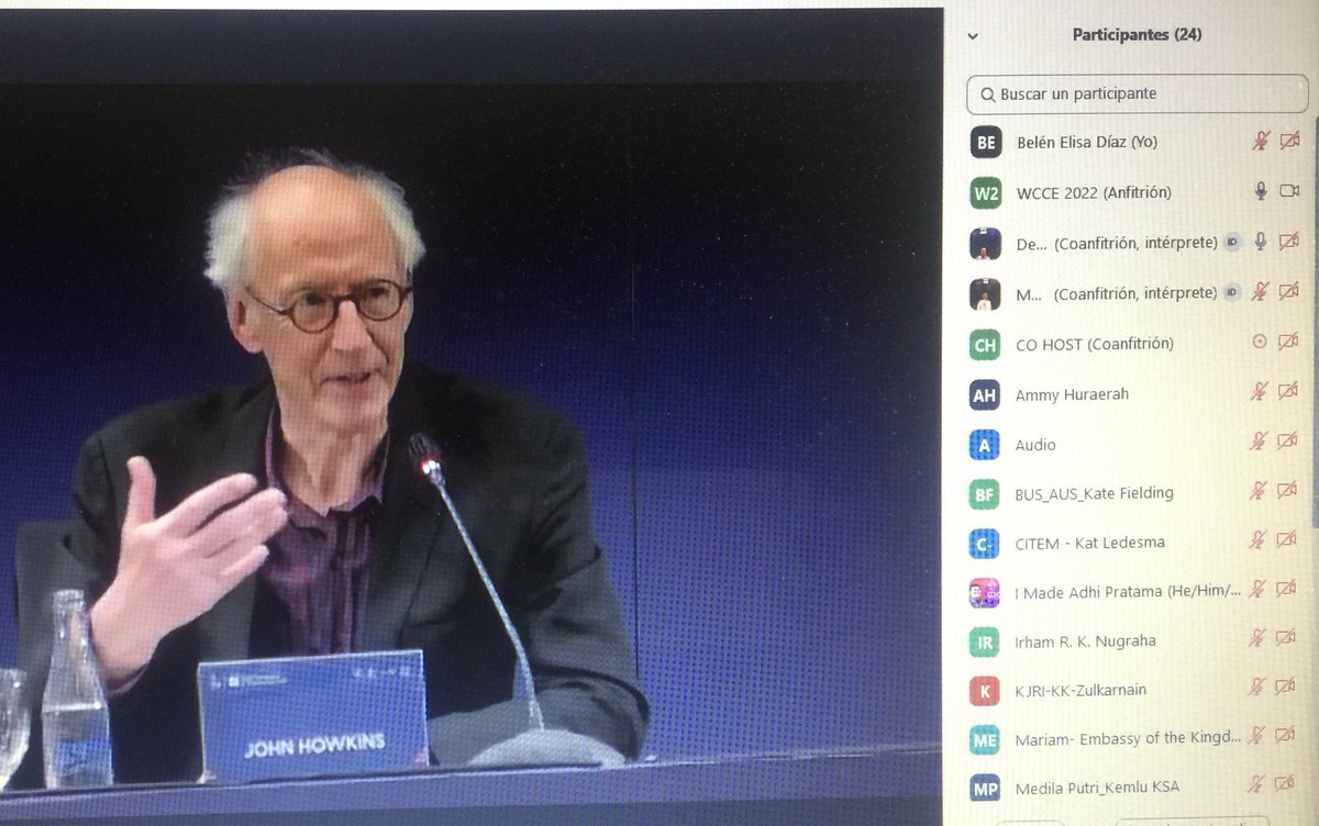 belenelisadiaz's tweet photo. Comienza la conferencia de #JohnHowkins en la 3ª Conferencia Mundial de #EconomíaCreativa en #Bali
Emocionante!!! 😍😍😍 #WCCE2022 #EspañaCreativa https://t.co/5xc6PCFG7m