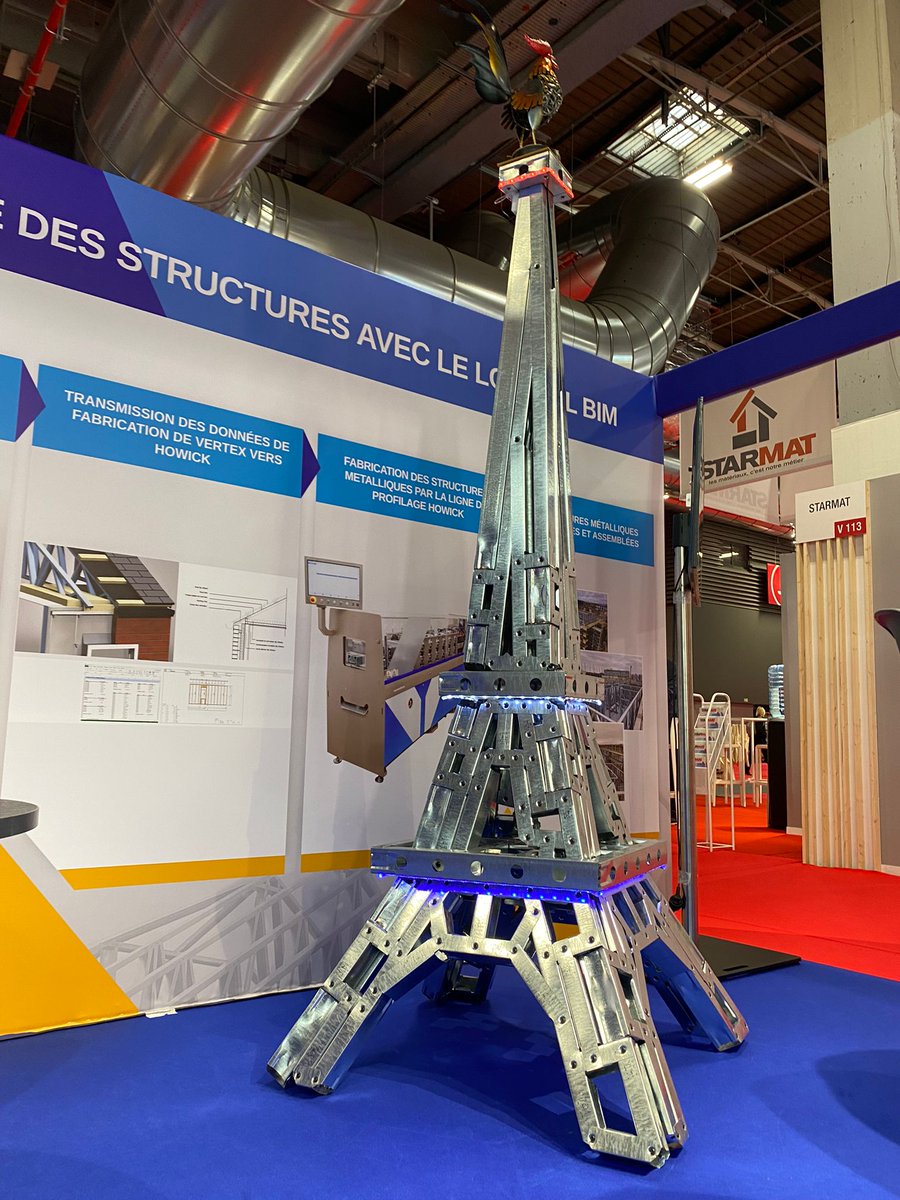 HowickLTD's tweet photo. Check out our piece de resistance at @Batimat stand 1A134, featuring our magnificent Eiffel tower, complete with a French rooster on top! Cleverly designed by @_STUD_IO_. Come and visit us before the show ends on 6 Oct.
#HowickLtd #computationaldesign #digitalconstruction https://t.co/gJupoPMQWL