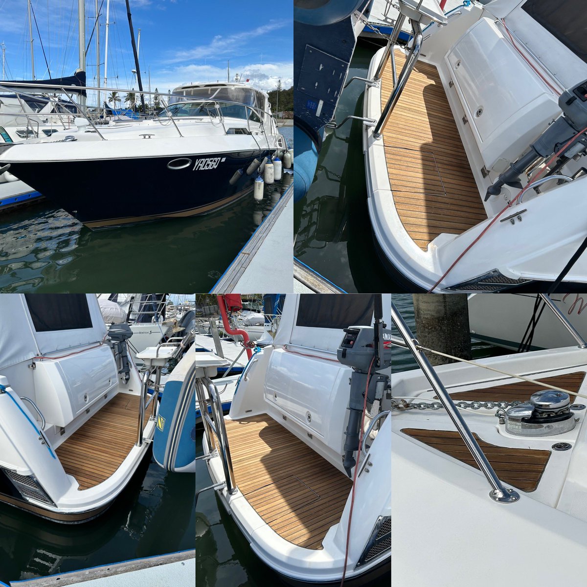 KingsMarineEas1's tweet photo. Nice outcome to this 36 2006 #SunSeeker try topside 2stage and seal and teak sand and sealed #marinedetailers #mobliedetailing #presale #eastcoastmariner #gtechniq https://t.co/Y1qylnKcq8