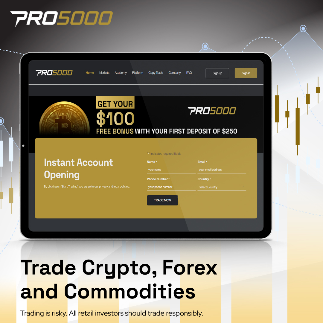 Pro5000Fx's tweet photo. Trade Crypto, Forex and Commodities 📈 📊
✅A One-Stop Platform
✅ Real Time Exchange
✅ Stay in Control
Open your Instant Account and start trading with Pro5000 today!
➡️ https://t.co/pDWIFaP4vX
Trading is risky. All retail investors should trade responsibly.
#PRO5000 https://t.co/qlXkAFCyZv