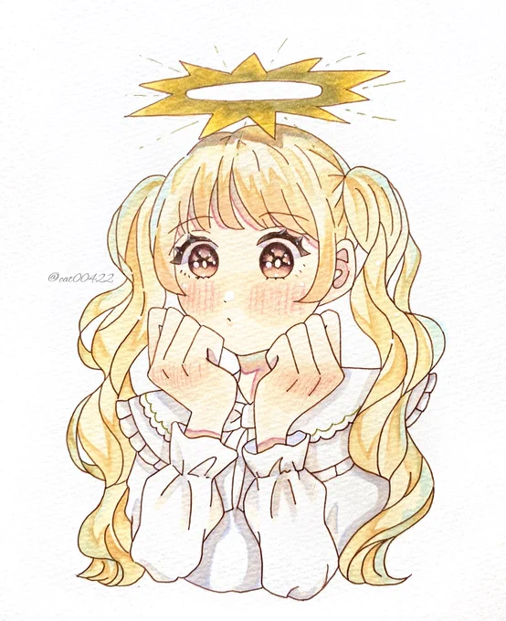 #天使の日 1日遅れです…(最近の絵)これからもたくさんの天使ちゃんを描くぞ〜!! 