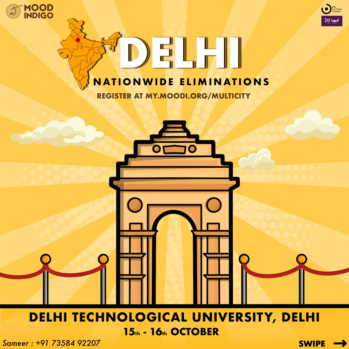 iitb_moodi's tweet photo. Mood Indigoโs journey continues onwards to the city of hearts, Delhi โค๏ธ๏ธ
Folks of Delhi - Join us on the 15 & 16th October!
Whatโre you waiting for? Register now at https://t.co/LPFbSwMjqJ.
#mi2k22 #moodindigo2022 #moodindigo #Delhi #competitions #multicity #iitbombay https://t.co/zmH1D3Slno