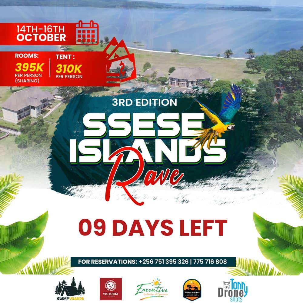 09 days left to the mighty #SseseRave2022
But the kweshani is: Have you booked your ticket? 
@TheExecTraveler @OceanicVTours