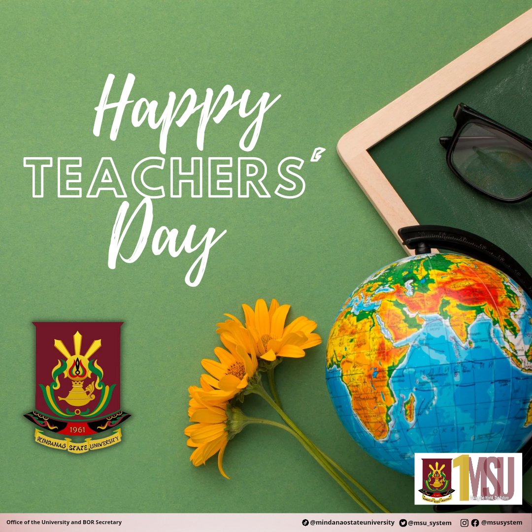 msu_system's tweet photo. Happy Teachers' Day Dakilang Pamantasang Mindanao! https://t.co/6Bb8UCPHiX