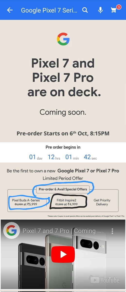aqqs313's tweet photo. Aftr #BIGBILLIONDAYSCAM by @Flipkart it's now #pre-order scam by #Flipkart & @Google @GoogleIndia .Truth is as per present prices of on offer products difference is just of ₹1000. #Google as expected a disappointment. @BenGeskin @tech_burner @GyanTherapy @utsavtechie @getpeid https://t.co/Aj8l0LrVj4