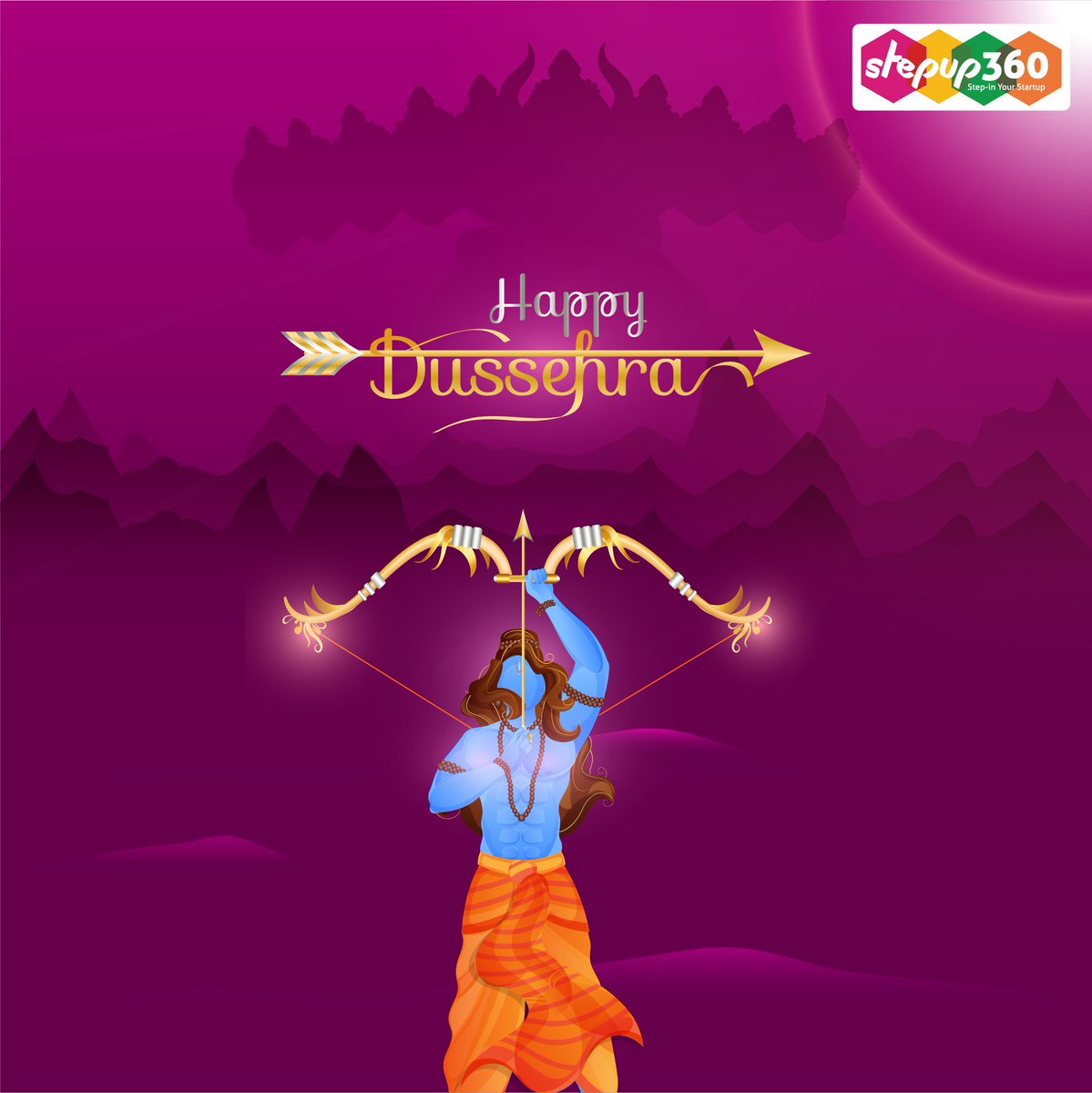 stepup360's tweet photo. A time for celebration, A time for victory of good over bad, A time when the world sees the example of the power of good. Let us continue the same “true” spirit.

#happydusshera #trending #dugrapooja #navratre2022 #trendingreel #explorepage #explore #reelforeel https://t.co/WTyuSKeSsa