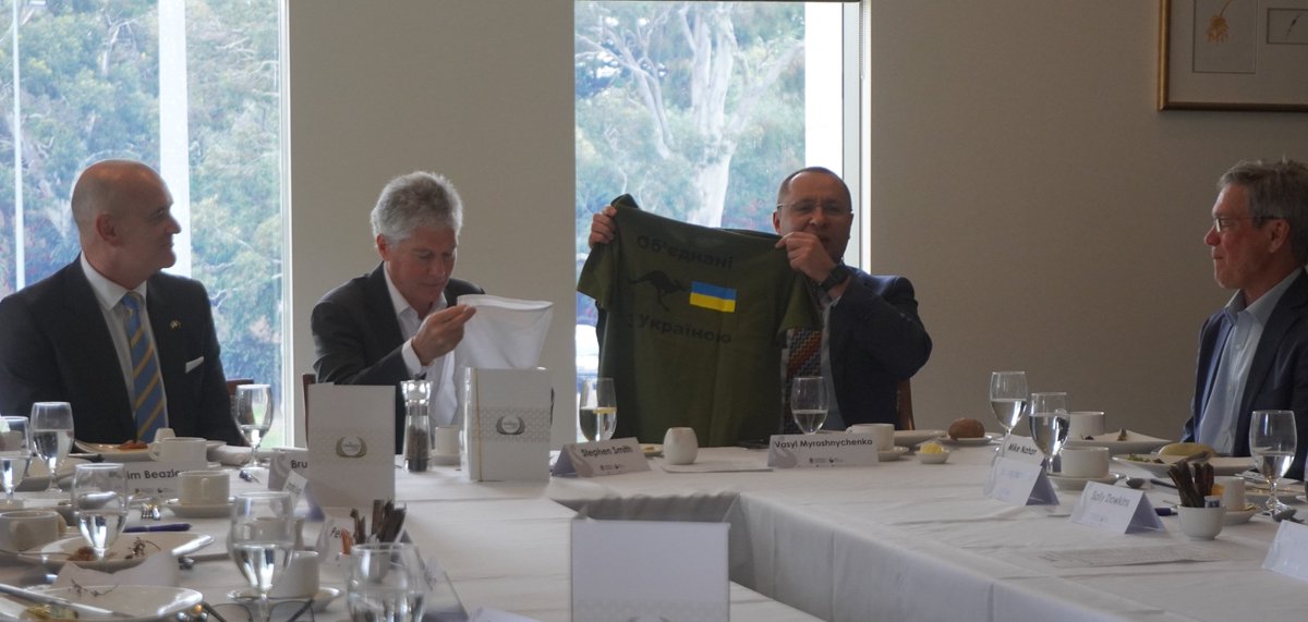 <a href="/DefenceUwa/">UWA Defence & Security Institute</a> was thrilled to welcome <a href="/AUinUA/">Paul Lehmann</a> 🇦🇺and <a href="/AmbVasyl/">Vasyl Myroshnychenko</a> 🇺🇦for a truly momentous discussion on the UKR-AUS partnership moderated by Prof. Stephen Smith <a href="/uwanews/">UWA</a>