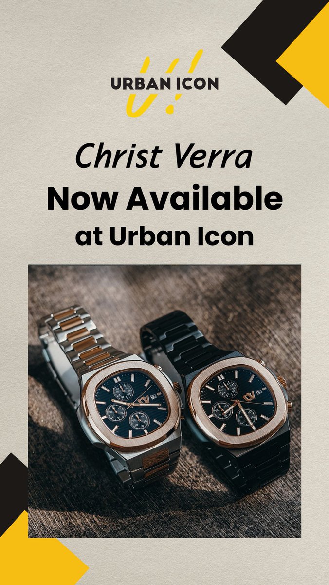 Yuhuu, ada brand baru nih di Urban Icon!😍

Sekarang koleksi jam tangan dari Christ Verra sudah tersedia di Urban Icon, lho. Penasaran dengan koleksinya? Segera klik link shor.by/UI-Twitter untuk belanja!

#UStyleMe #UrbanIcon