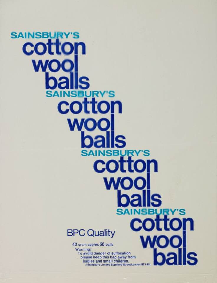 Tony Pritchard (@tony_pritchard_) on Twitter photo Dear <a href="/sainsburyarch/">Sainsbury Archive</a> I particularly like this packaging. The prevalence and placement of the lowercase 'o' subliminally suggests the cotton balls. The alignment of the n, l and l creates the angle and fortuitously the corners of the w and b kiss touch. Subtle use of colour. Dear <a href="/sainsburyarch/">Sainsbury Archive</a> I particularly like this packaging. The prevalence and placement of the lowercase 'o' subliminally suggests the cotton balls. The alignment of the n, l and l creates the angle and fortuitously the corners of the w and b kiss touch. Subtle use of colour.