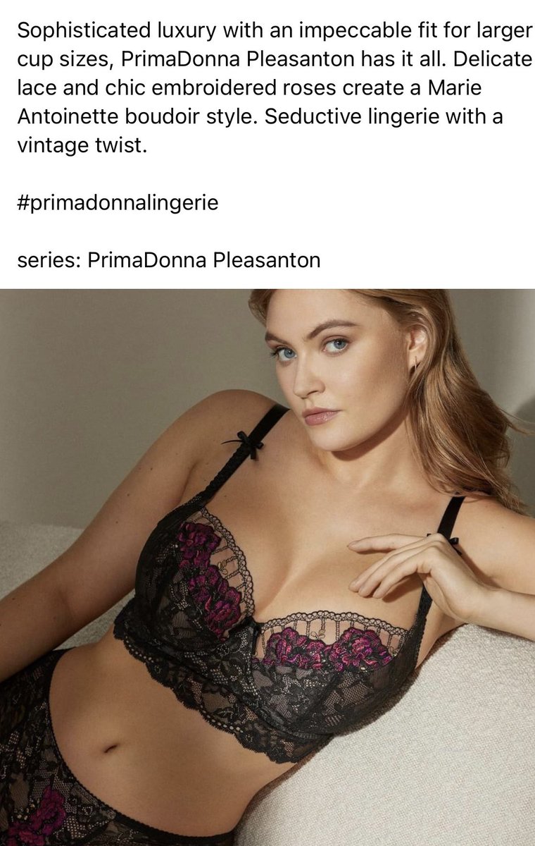 Lots of gorgeous new season collections in the boutique including this fabulous Prima Donna collection 
Please come and take a look