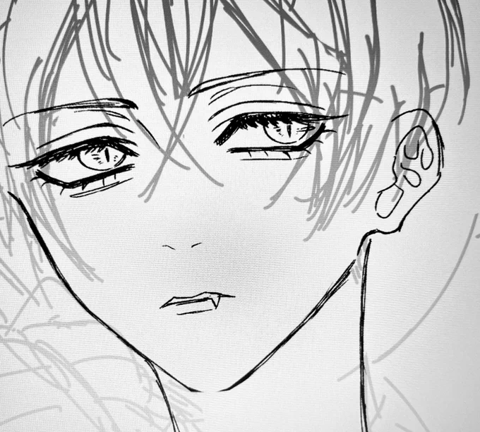 自分的に描き方と解像度ちょっと変えたら好きな絵になってハッピー🥰 