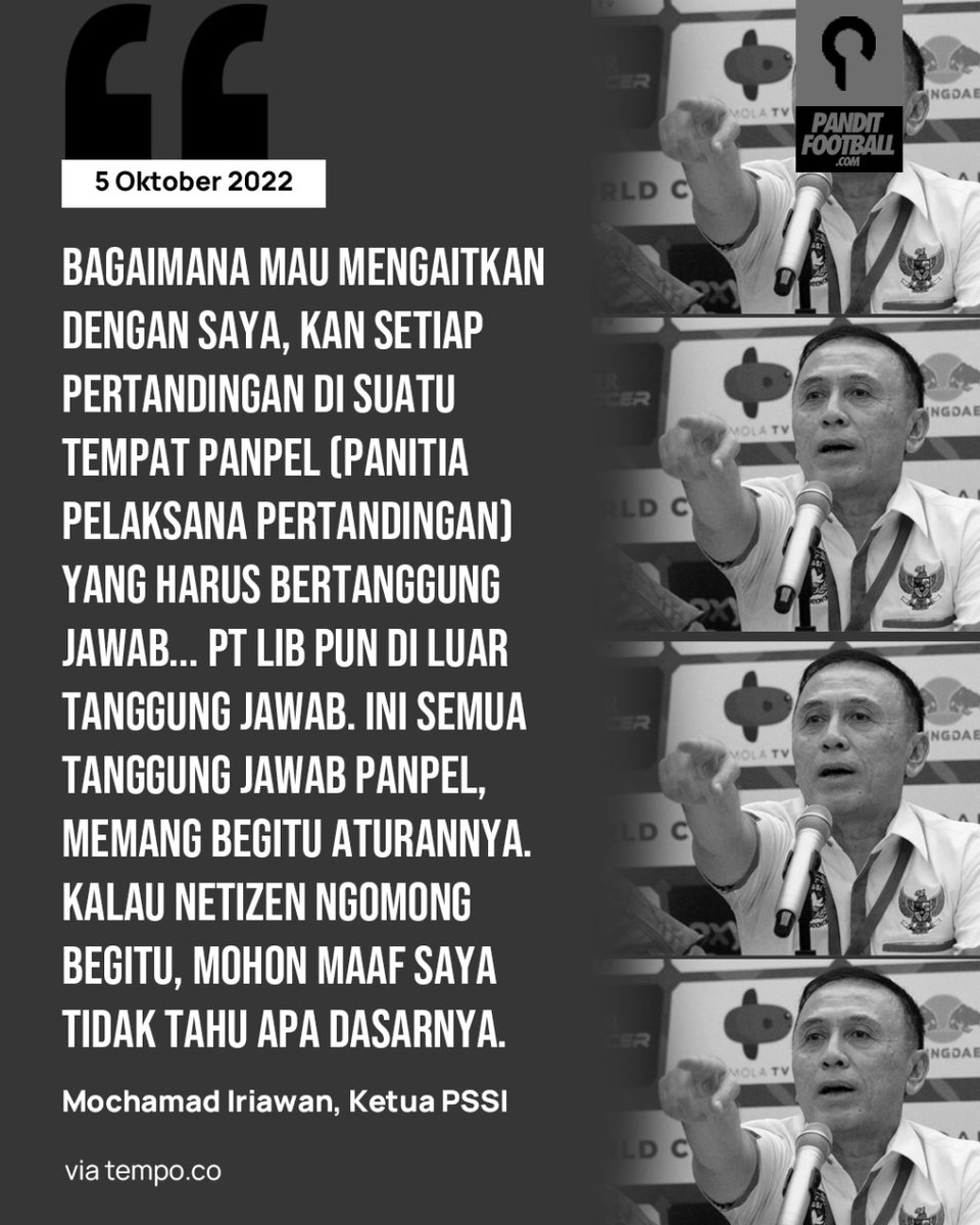 The_RedsIndo's tweet photo. Ketika berprestasi.              Ketika bermasalah

Please welcome, The General Chairman of PSSI, Mochammad Iriawan a.k.a Iwan Bule 👏👏 https://t.co/opGZDNXpPX