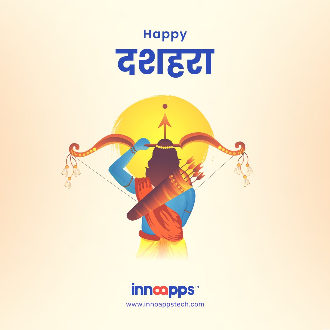 innoappsTech's tweet photo. Let us celebrate the festival of #Dussehra with great spirits, fun and fervorβ¦.. May you are blessed with good fortune and #success in abundance in the coming yearβ¦. Happy #Dussehra to everyone.
#Dusshera2022 #innoapps #softwaredevelopment #Noida #Australia https://t.co/y2KolIj6K8