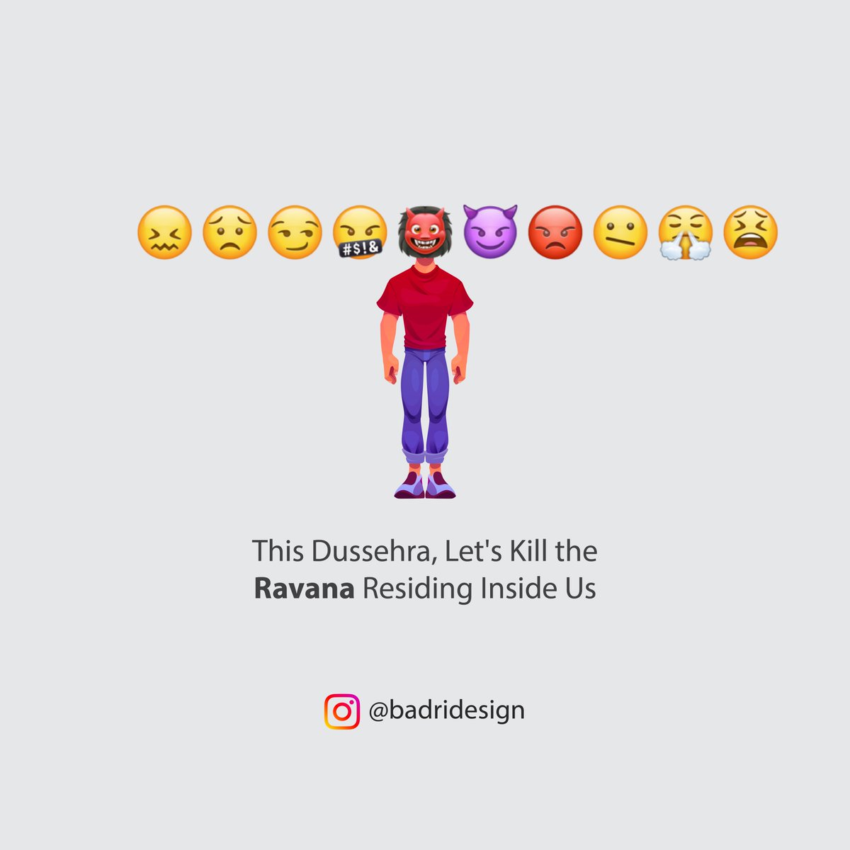 BadriDesign's tweet photo. Let's kill the Ravan within.
.
Happy Dussehra
.
#dussehra #happydusshera #happydussehra🔥 #badridesign #vijaydashmi #ram #raavan #dussehraspecial #festivetime #festivals #dussehrafestival #jairam #jaishriram #lordrama #minimaldesign #creativedesign #conceptmarketing https://t.co/h3eGX8Lk9S