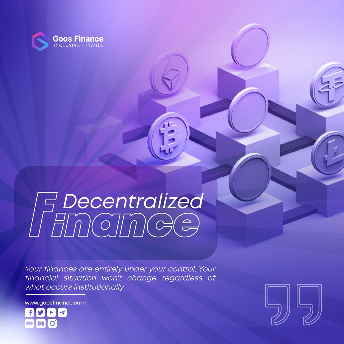 #Goosfinance  has complete decentralization.🔑
This implies that you have total control over your finances, transactions, and activities.

VISIT US TODAY👇👇
🌐//goosfinance.com/  
📞 bit.ly/3RXScxe
📹 bit.ly/3B8UeUq