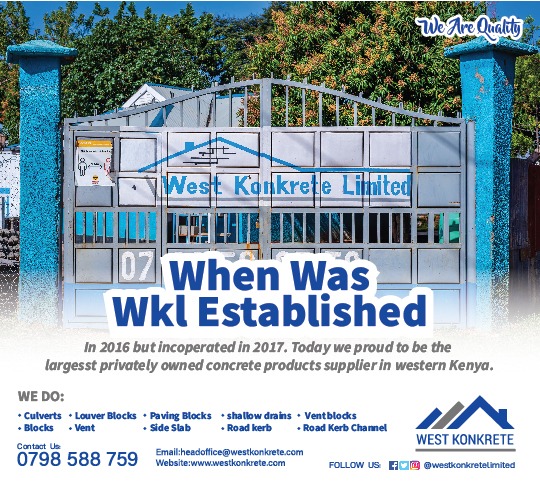 WKonkrete's tweet photo. Wondering when WKL was established? The year is 2016. Within a span of 6 years, we have managed to conquer fully Western Kenya concrete market. Call us today on 0798588759 to place your order. We do deliveries. #Blocks #Culverts #Balusters #Vents #ShallowDrains https://t.co/39NLvJs1Vk