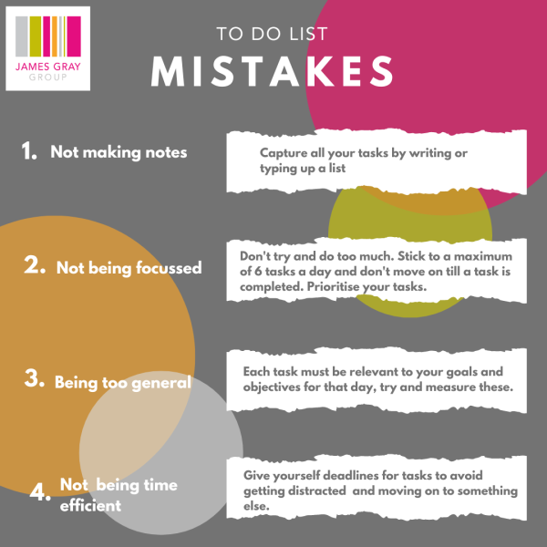 JamesGrayGroup's tweet photo. We all have (or should have) a plan for the week ahead, but sometimes the plan we put together can confuse us even more and lead us off track.
When creating your list, try bearing these four things in mind...🙌🙌🙌

#recruitment https://t.co/tKlMxrOZTA
