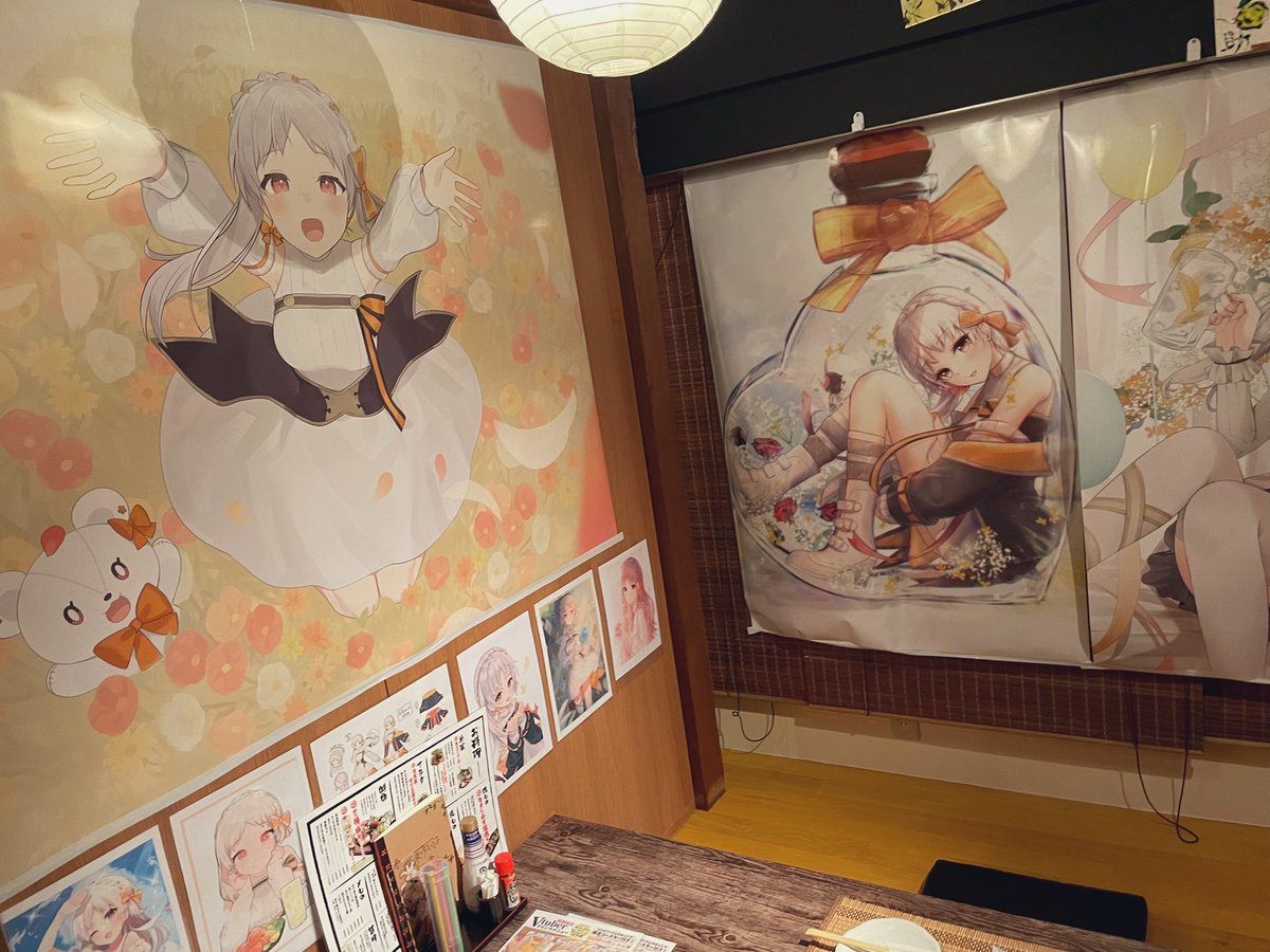「ゆいはちゃんコラボルーム行ってきました!!可愛いし美味しいし最高〜〜!!お店の方」|T山のイラスト