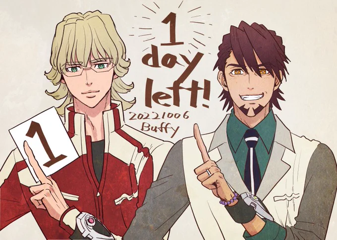 1 day left ❣
明日‼明日TIGER&BUNNY2後半開始‼

#TnBuddyWeek 