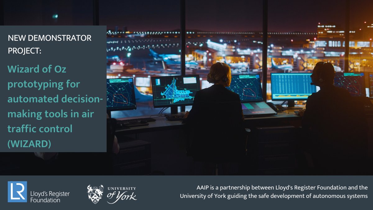 How can we assure the safety of automated decision-making tools in air traffic control? The #AssuringAutonomy demonstrator with @NATS is looking at Wizard of Oz prototyping, validation, & testing. Find out more: york.ac.uk/assuring-auton…