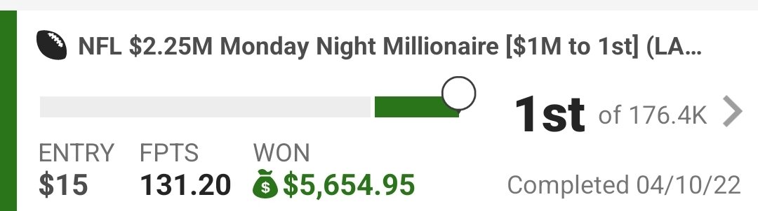 FplFin's tweet photo. Had worse starts to the week! 🥳

#DFS https://t.co/m7IoPomWO9