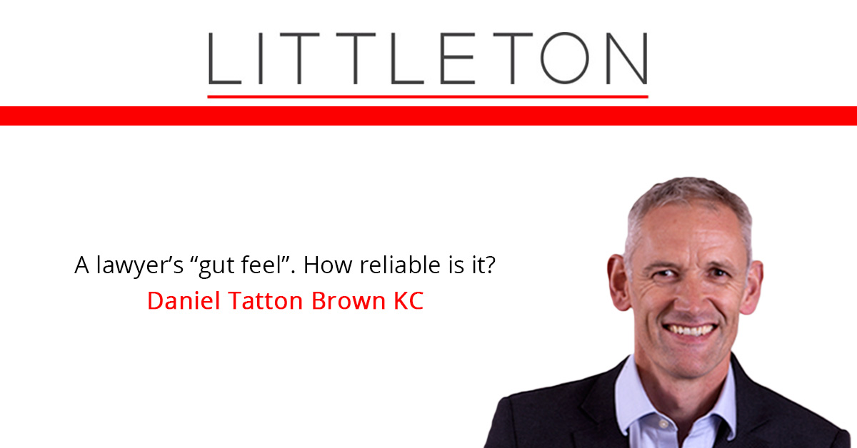 LittletonChmbrs's tweet photo. A lawyer’s “gut feel”. How reliable is it? by Daniel Tatton Brown KC
https://t.co/bqjhdiR1p6
#employmentlaw #lawcomment https://t.co/W90eCQp4Eg