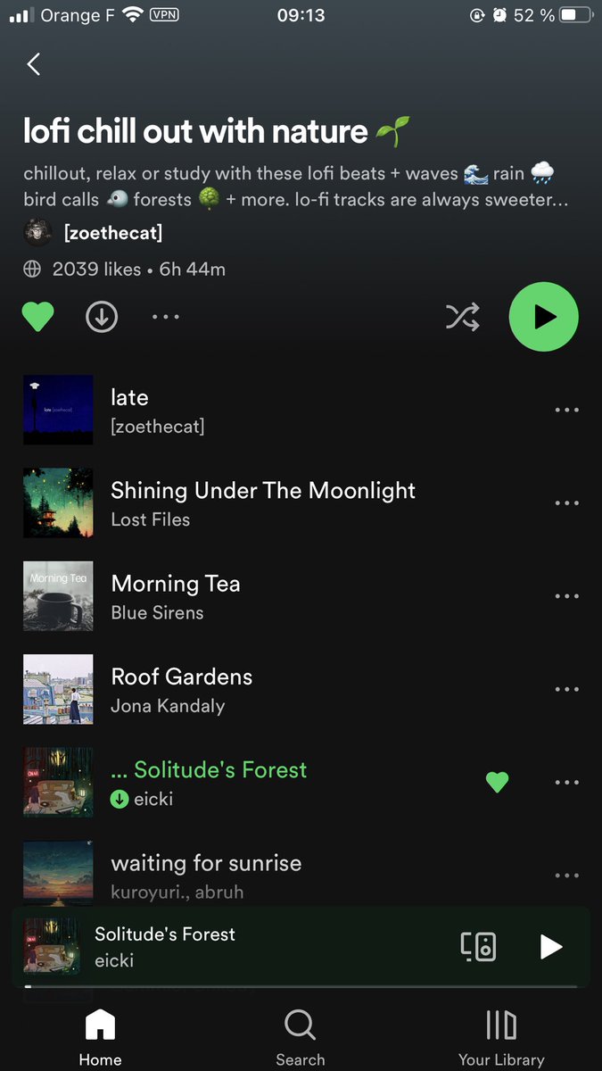 MusicallyEicki's tweet photo. So happy for having my track #SolitudesForest playlisted by @zoethecatmusic!
Find « lofi chill out with nature π±Β Β» #playlist on #spotify and many else where.
https://t.co/ju4kktyEhR
#LoFiHipHop #beatmaker #worldwide #proud #eicki https://t.co/waKeYjTFfY