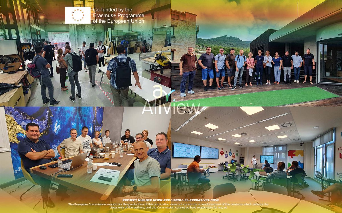 AllviewErasmus's tweet photo. The mobility in #Spain took place from the 15th to the 21st September.
Slovenian teachers from ULUB, hosted by @CENFIMcluster, focused on new ways of teaching in #wood-#furniture sector.
Read more:
https://t.co/Nt9YR9rKwu
#allview #euvocationalexcellence #Cenfim #ulub #Cove https://t.co/5f6snsB2oW