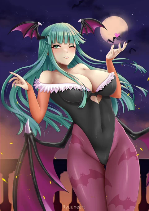 Starting spooky season with Morrigan Are you enchanted by her ? #Darkstalkers 