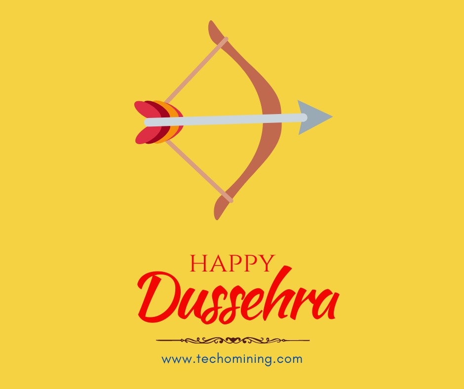 TechoMining's tweet photo. TechoMining wishes everyone a very 
Happy Dussehra!!

#happydussehra2022  #HappyDussehra https://t.co/4zdZAtFFtD