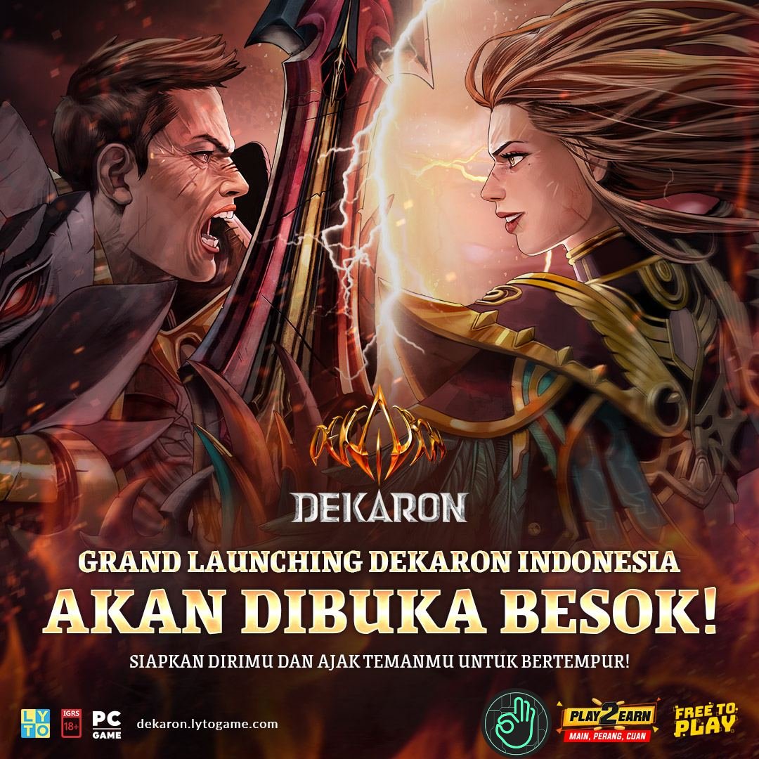 kuytoken's tweet photo. Tommorow is the day! DEKARON will launch 6th October 10am Indonesia Time
#PLAYTOEARNGAMES #CryptoNews #cryptogames #gamefi #CryptoGaming #mmropg #kuytoken #dekaron https://t.co/0wuV8CRYz3