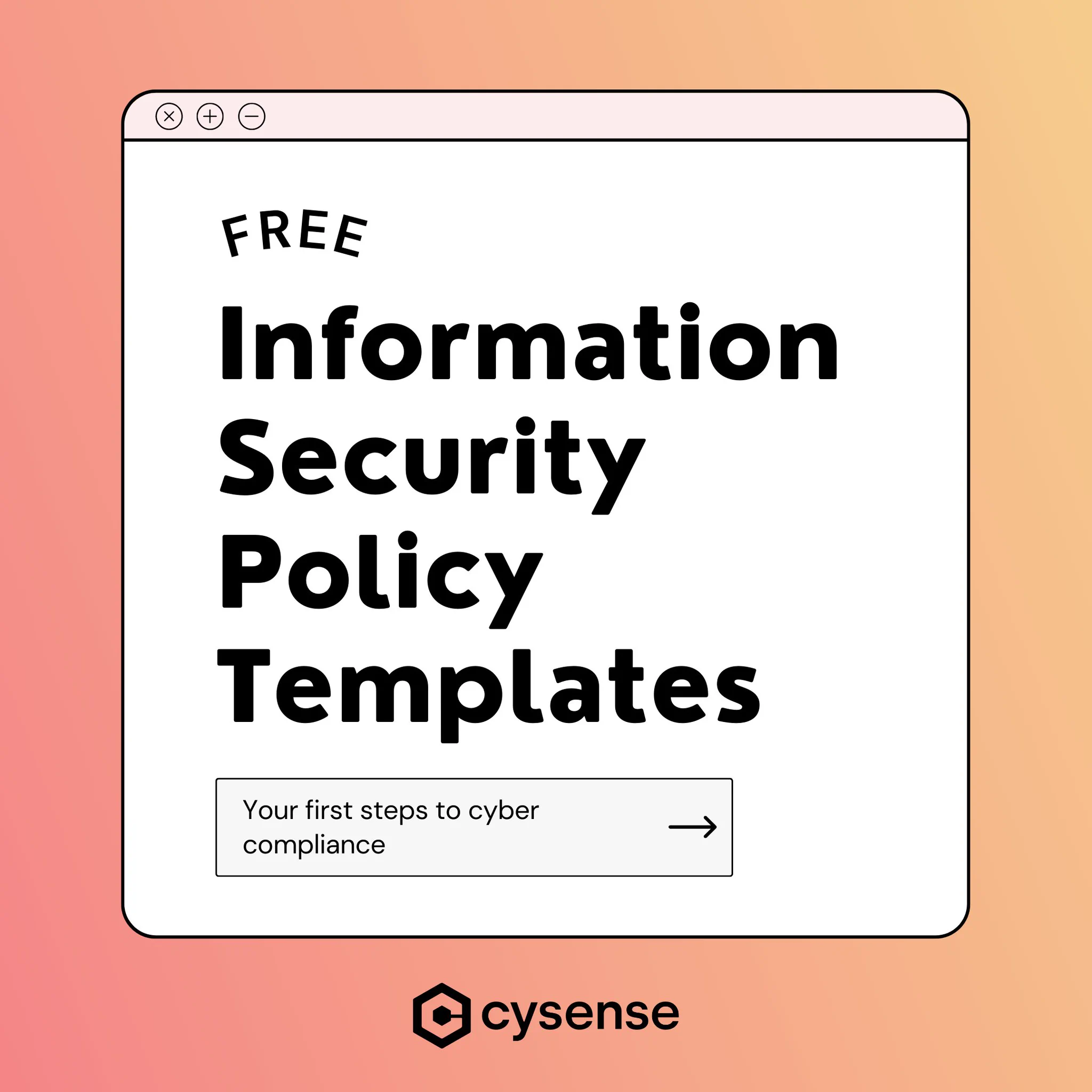 Free information security policy templates by cysense