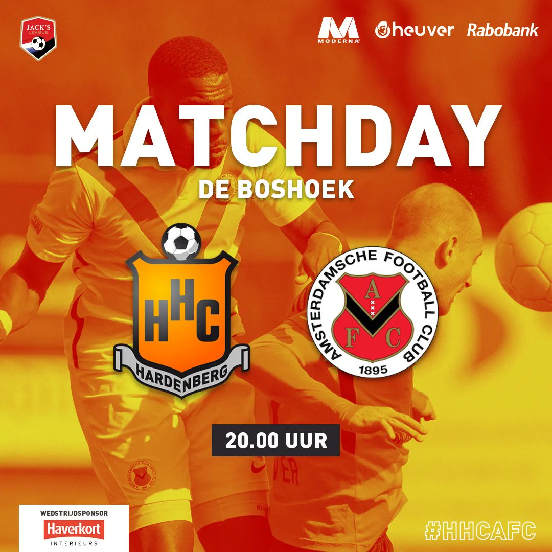 𝗠𝗔𝗧𝗖𝗛𝗗𝗔𝗬!
⚽️ HHC - <a href="/AFC_Amsterdam/">A.F.C. Amsterdam</a> 
🏟 De Boshoek, Hardenberg
🕗 20.00 uur
📱 #hhcafc