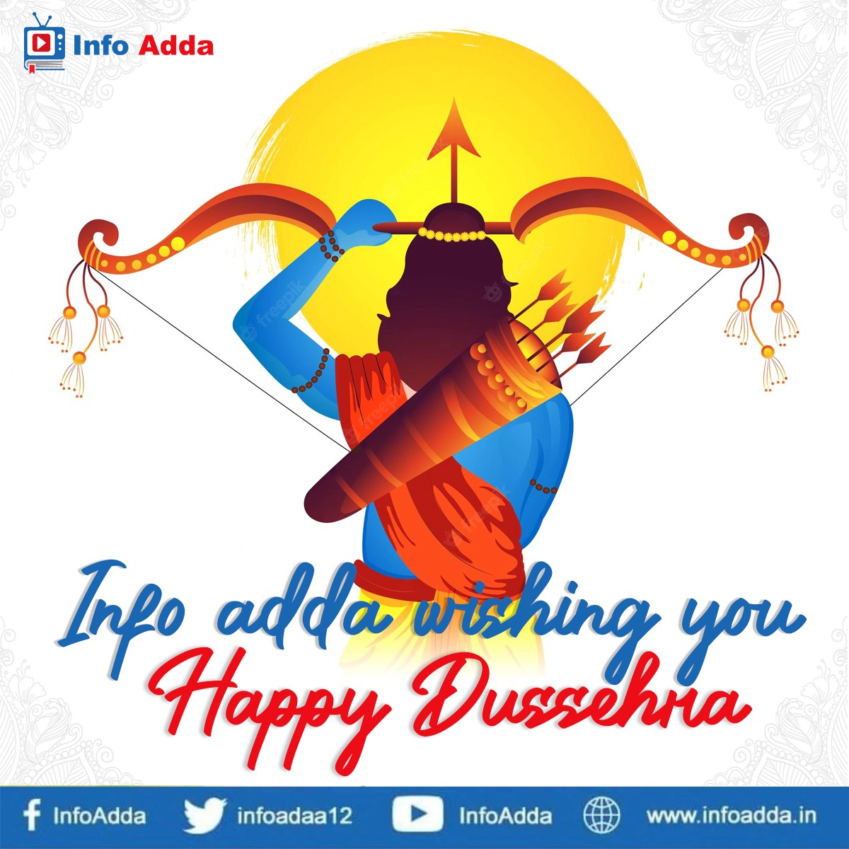 infoadaa12's tweet photo. Infoadda wishing you all a very Happy Dussehra 🙏🎇
.
.
.
#Infoadda #dussehra #vijaydashmi #दशहरा #विजयादशमी https://t.co/YZaQHB5m7b