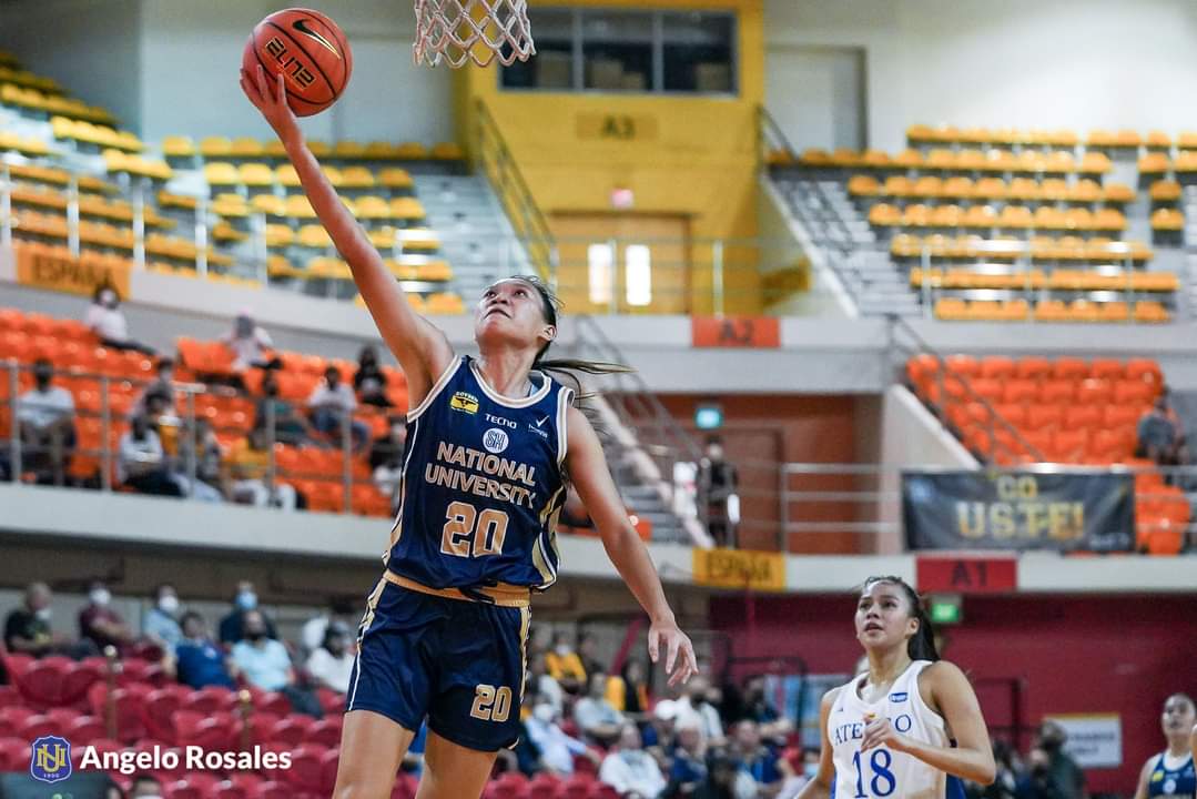 NationalUPhil's tweet photo. Congratulations to the NU Lady Bulldogs for winning against Ateneo (52-89) today at the UST Quadricentennial Pavillion. 

Player of the Game: 
Karl Pingol - 17pts, 4 reb, 2 ast, 4stl 

📸 Angelo Rosales 

#GalingNU #PusongNationalian  #UAAPSeason85 https://t.co/MGE3WZFmF5