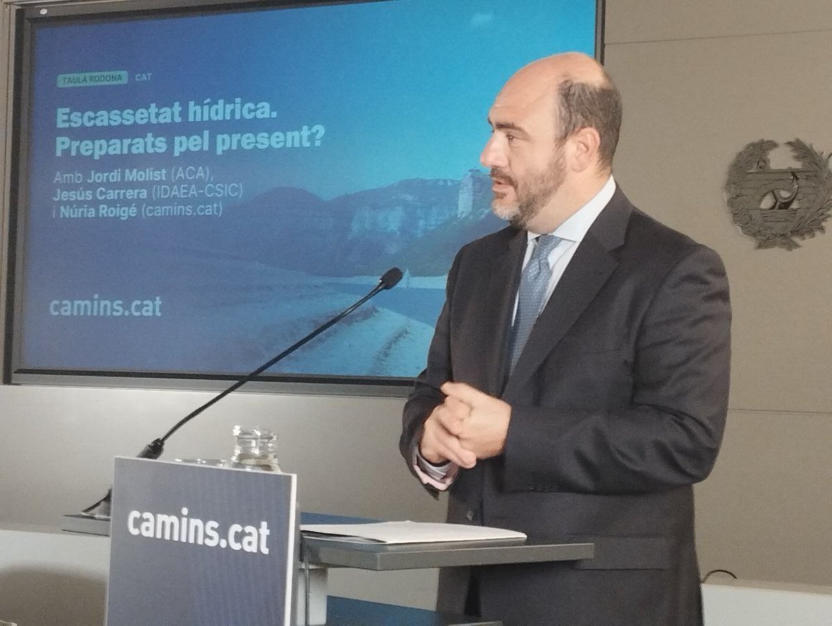 🗨 "La col·laboració publicoprivada és vital per generar nous recursos hídrics i fer front a la situació d’escassetat hídrica. La regeneració d’aigua és el millor recurs que tenim a l’àrea metropolitana de Barcelona”

<a href="/rrarriazu/">Rubén Ruiz Arriazu</a> a <a href="/caminscat/">Enginyeria de Camins de Catalunya</a>