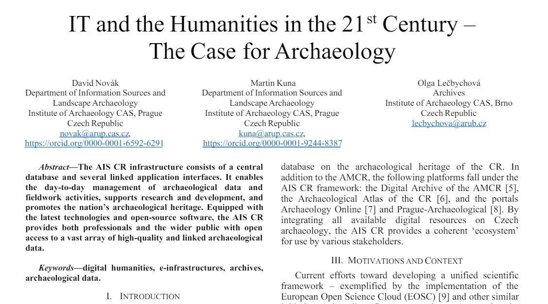 AISCRproject's tweet photo. Have you read our #article on #IT and the #humanities? The case for #archaeology, #databases and #archaeologicaldata - read here👉https://t.co/JTMfZoOySj #aiscr #aiscrproject https://t.co/eTLisfrelN