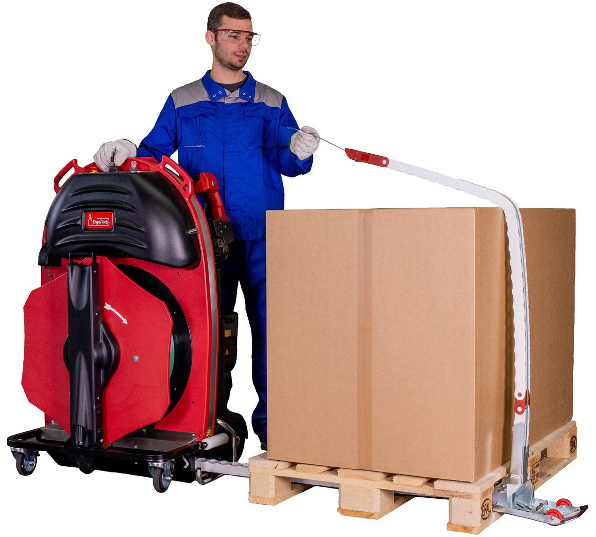 ErgoPack, un système de cerclage de palettes semi-automatiques qui permet à des opérateur de cercler en toute fiabilité le produit à conditionner, sans sans avoir besoin de se pencher, ni de circuler autour des palettes. <a href="/hmi_mbs/">HMI-MBS</a> #cercleuse #palette 

▶️bit.ly/3e6XVlX