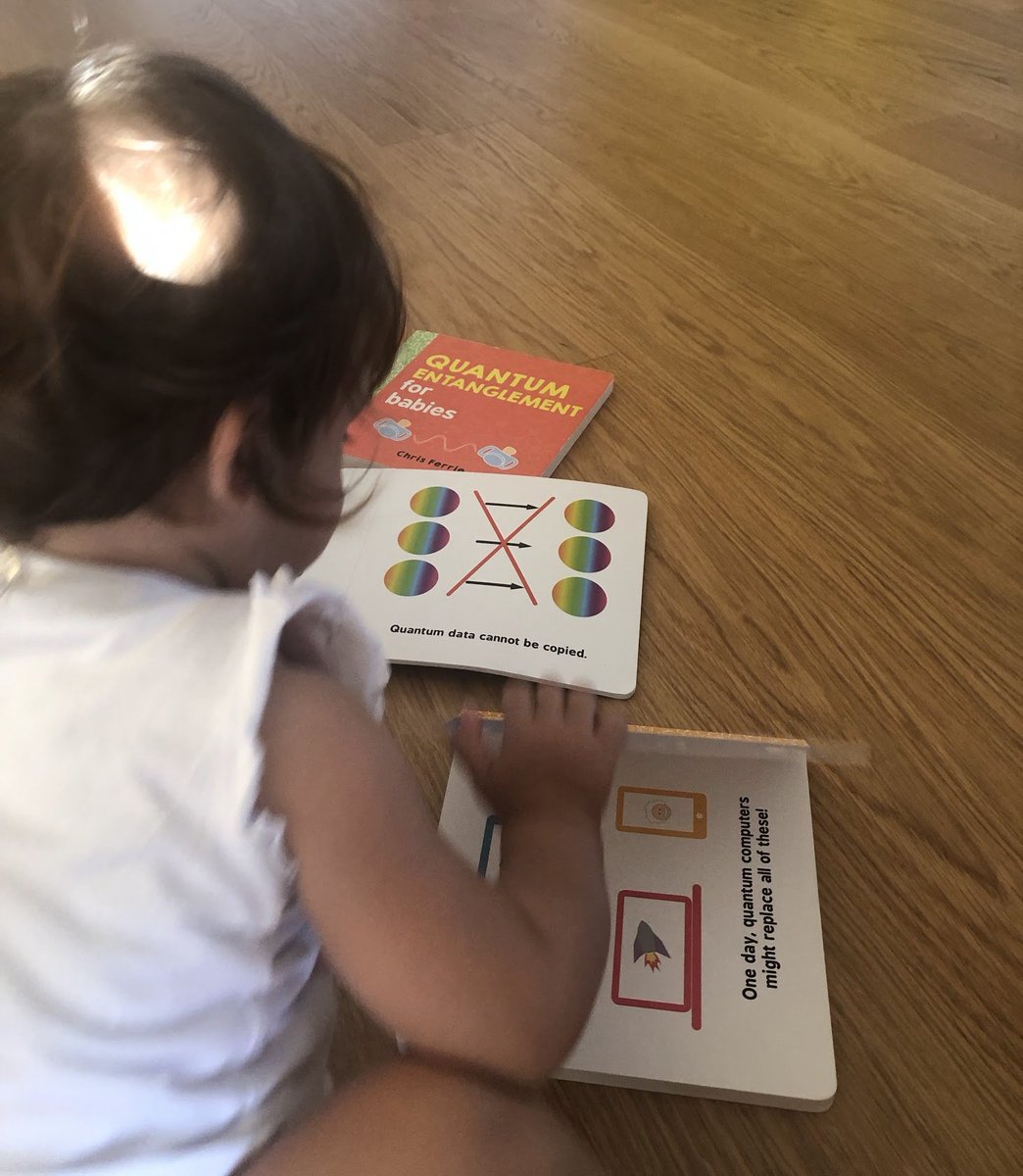 QuantumInterne4's tweet photo. filling the #quantum talent gap...
providing our junior #quantuminternet expert -- Dr. Camilla, working on the quantum no-cloning theorem -- with the best teaching material
#quantumcommunications #quantumnetworks #quantumnative https://t.co/4s2DpMud7Q