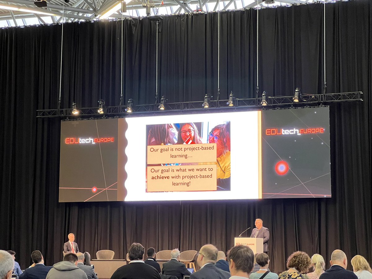 #EDUtechEurope kicking off with Casper Madsen and <a href="/tomjhall/">tom hall</a> talking about how we can bring the joy back to learning