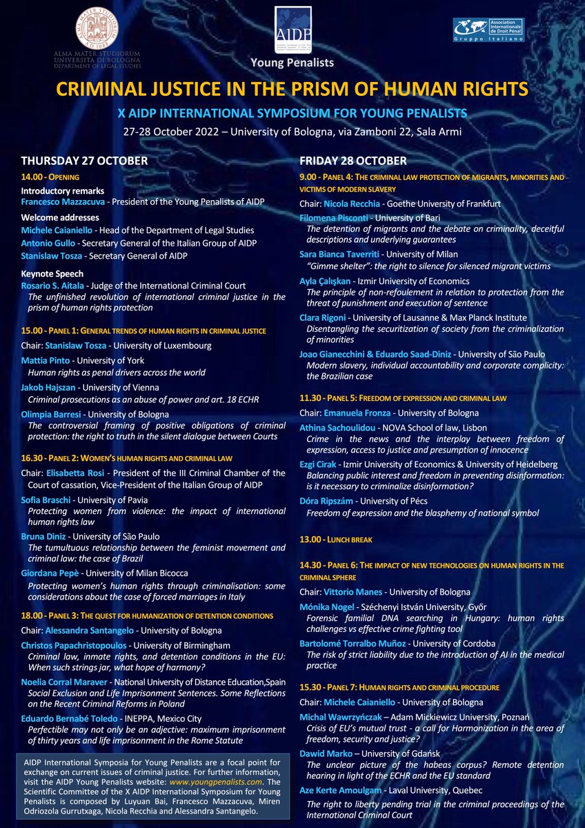 penalists's tweet photo. We hope to see you in Bologna on the 27th and 28th October! 

https://t.co/1ztyDU3sHe 

#youngpenalists #yp #aidp #Xsymposium @unibo https://t.co/HdgWv10CUW