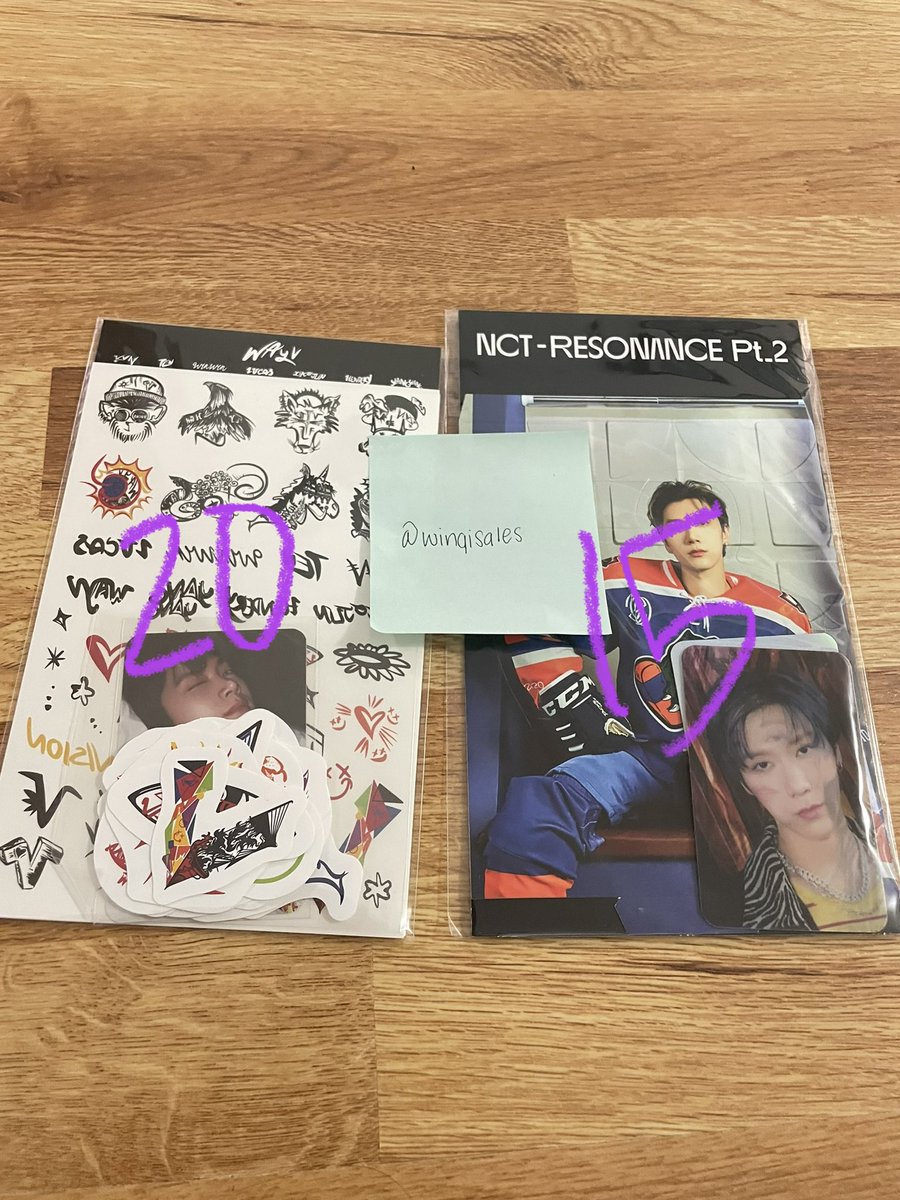 winqisales's tweet photo. WTT / WTS
- have: misc ten pcs &amp; photobook 
- want: price on pics (excl shipping) or trade for wl on ig
- trade USA/CAN only, if buying ww ok
- can take paypal g&amp;s, venmo, or zelle

🏷️: wayv atw fansign owhat nct resonance universe superm holo standee tattoo pb sticker cc pc wtb https://t.co/PukmK9l4wZ
