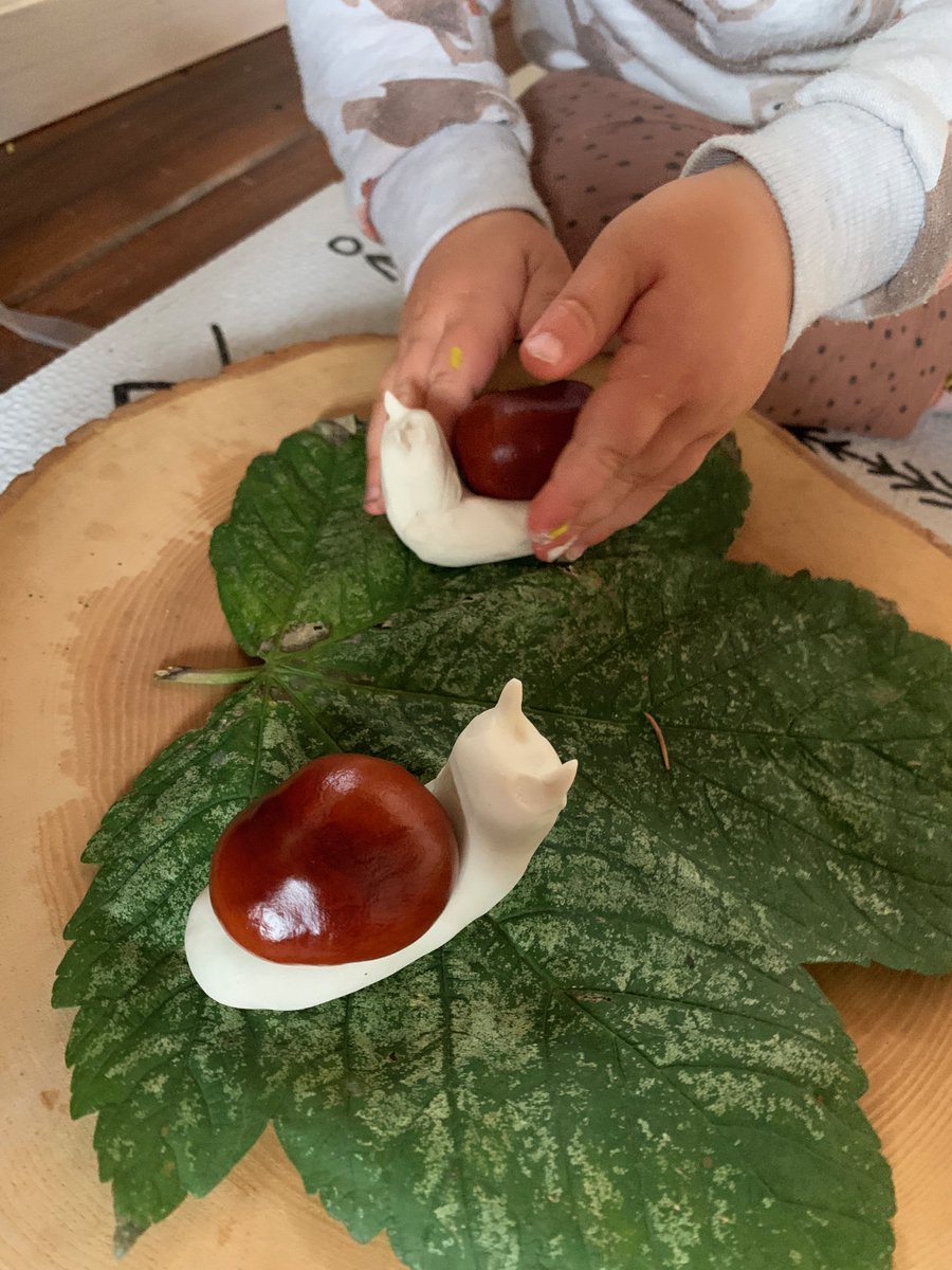 KatyandtheBear's tweet photo. Yesterday we headed out and collected so many HUGE conkers - when we were back in the den we turned them into conker snails. Next up is conker necklaces and garlands... any other ideas?
#enwc #forestschool #raisingoutdoorkids https://t.co/wwk1wWmmnU
