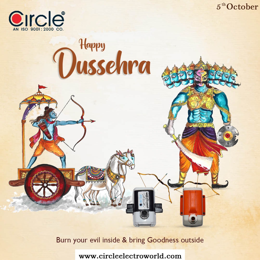 Circleelectrop1's tweet photo. Burn your evil inside &amp; bring Goodness outside, wish you all a very Happy Dussehra
.
#dussehra #dussehra2022 #IncredibleIndia #dussehraspecial #vijayadashami #festivals #dussehrawishes #happydussehra #navratri #festival #indianfestival #celebration #Dussehra  #circleelectroworld https://t.co/ZagaREvwJh
