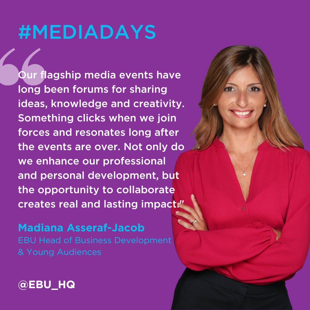 EBU Media Days has officially opened! A warm welcome to our Members joining us here in Geneva over the next few days for our flagship EBU Media events.

If you’re attending, use the hashtag #MediaDays and tag us on social for a chance to win EBU merch!