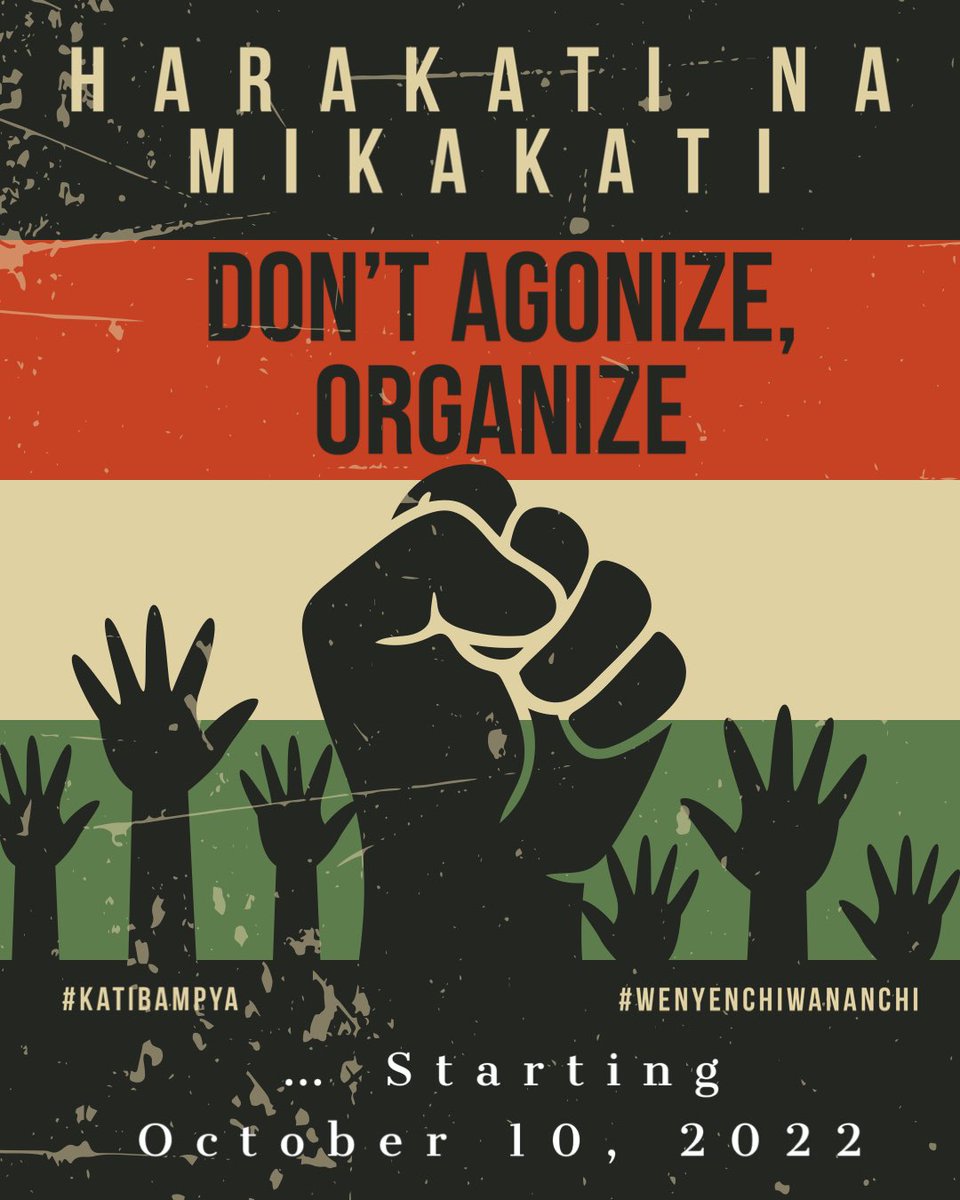 MariaSTsehai's tweet photo. Kozi inaanza October 10 - waliopitishwa na kuchaguliwa kuanza mafunzo maalum watapewa taarifa leo 
Ambao wamekosa nafasi wasiwe na shaka tutakuwa na kozi nyingine mwakani!
#WenyeNchiWananchi 

Tunajiandaa na mikakati na kujipanga haswa! 
RESIST 👊🏽 https://t.co/qgun41AWds